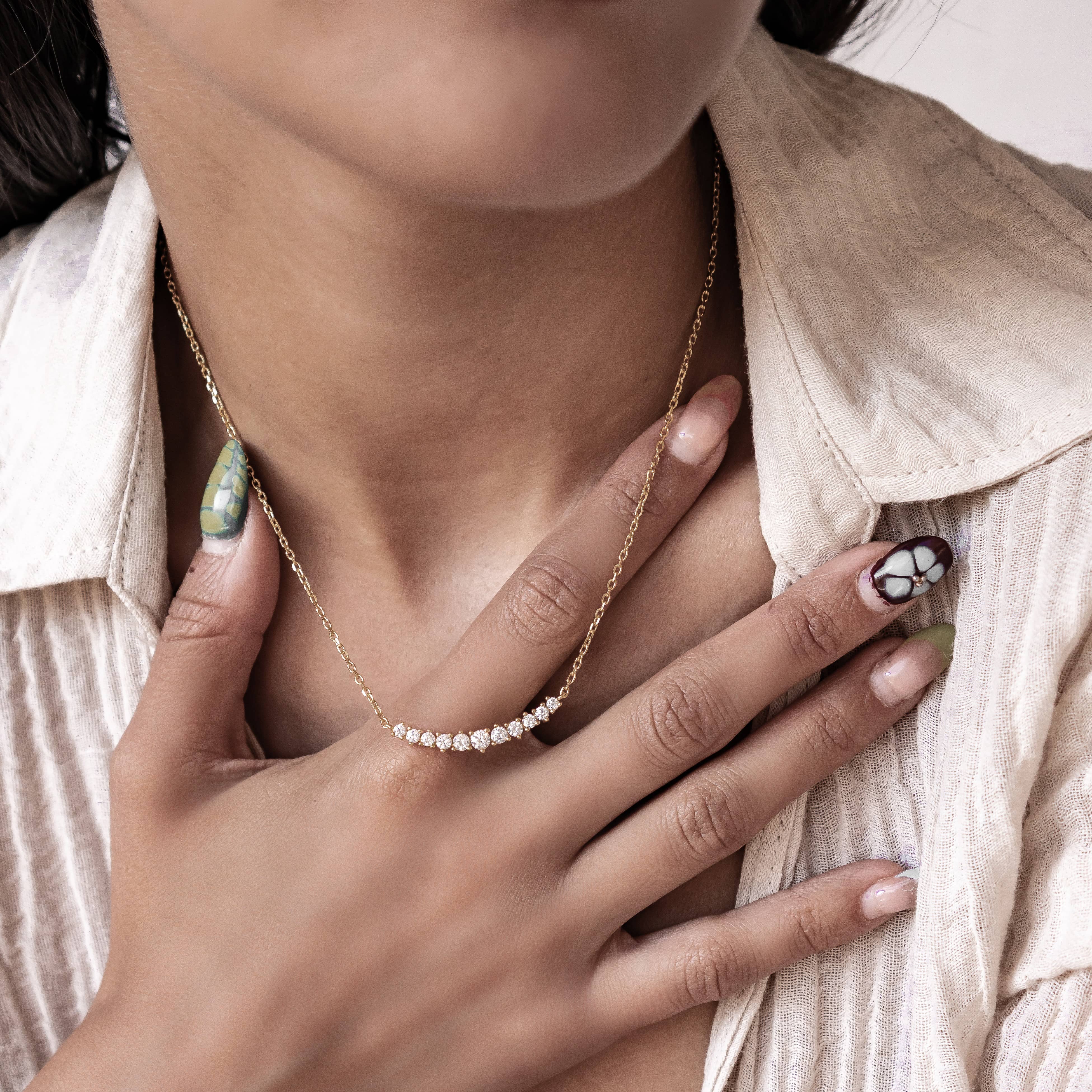 Tennis Glow Halskette aus Sterlingsilber